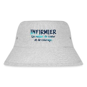 KRANKENSCHWESTER KRANKENSCHWESTER DOKTOR HUMOR DRÖLES K - Stanley/Stella recycelter Bucket Hat - Grau meliert - Vorne