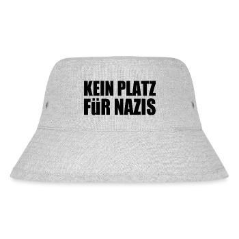 kein platz für nazis - Stanley/Stella recycelter Bucket Hat - Grau meliert - Vorne
