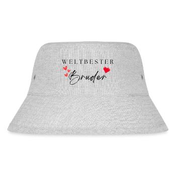 weltbester Bruder - Stanley/Stella recycelter Bucket Hat - Grau meliert - Vorne