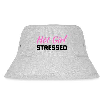 Hot Girl Stressed - Citation sarcastique rose drôle - K - Bob recyclé Stanley/Stella - gris chiné - Devant