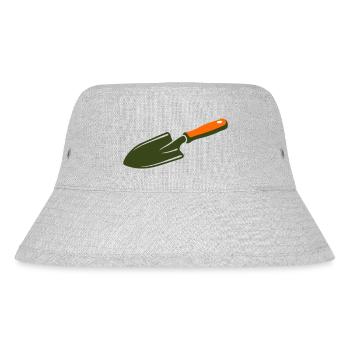 Schaufel Kelle Schatzsuche Garten - Stanley/Stella recycelter Bucket Hat - Grau meliert - Vorne