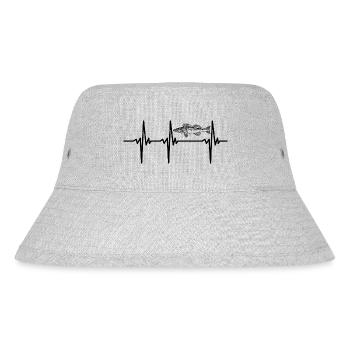 Heartbeat for pikeperch, pike perch and perch - Stanley/Stella Recycled Bucket Hat - heather grey - Front