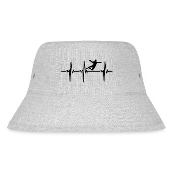 Heartbeat pour le handball - Vintages Handball Design - Bob recyclé Stanley/Stella - gris chiné - Devant