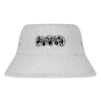 Vintage bows unusual lines - Stanley/Stella Recycled Bucket Hat - heather grey - Front