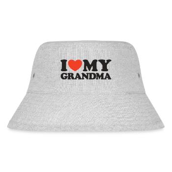 J’adore ma chemise cœur de grand-mère - Bob recyclé Stanley/Stella - gris chiné - Devant