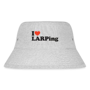 I love LARPing Heart Shirt - Stanley/Stella Recycled Bucket Hat - heather grey - Front