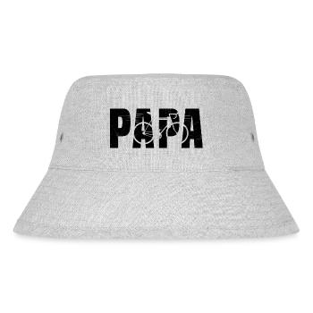 Papa Radfahrer sehr cooles Fahrradgeschenk - Stanley/Stella recycelter Bucket Hat - Grau meliert - Vorne