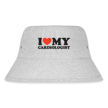 I love my Cardiologist Heart Shirt - Stanley/Stella Recycled Bucket Hat - heather grey - Front