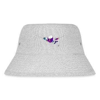 Vögel auf einem Seil - Stanley/Stella recycelter Bucket Hat - Grau meliert - Vorne