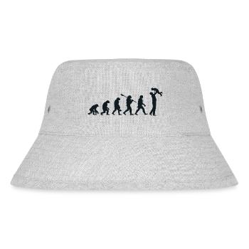 Darwin Evolution for Dads 👨 👧 👦 - Stanley/Stella Recycled Bucket Hat - heather grey - Front