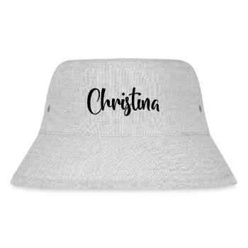 Name - Christina - Stanley/Stella recycelter Bucket Hat - Grau meliert - Vorne