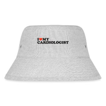 J’adore ma chemise cardiologue coeur - Bob recyclé Stanley/Stella - gris chiné - Devant