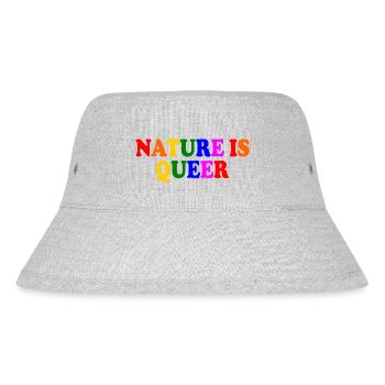 Nature is queer - Stanley/Stella recycelter Bucket Hat - Grau meliert - Vorne