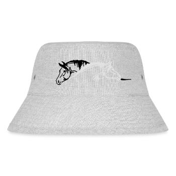 Pferde, Ponys, Tiere, Hengst, animal - Stanley/Stella recycelter Bucket Hat - Grau meliert - Vorne