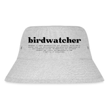 birdwatcher black letters 01 | clan of birds - Stanley/Stella recycelter Bucket Hat - Grau meliert - Vorne
