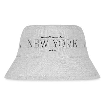 Meet me in New York - Stanley/Stella recycelter Bucket Hat - Grau meliert - Vorne