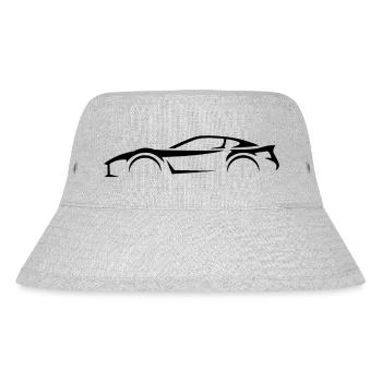 Silhouette sw - Stanley/Stella recycelter Bucket Hat - Grau meliert - Vorne