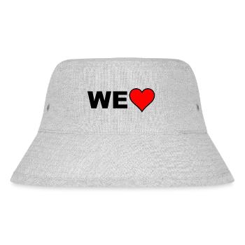 We Love (Arial) - Stanley/Stella recycelter Bucket Hat - Grau meliert - Vorne