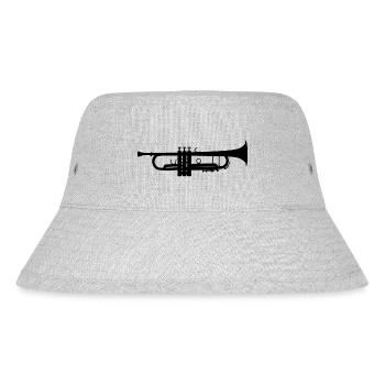 Trompete - Stanley/Stella recycelter Bucket Hat - Grau meliert - Vorne