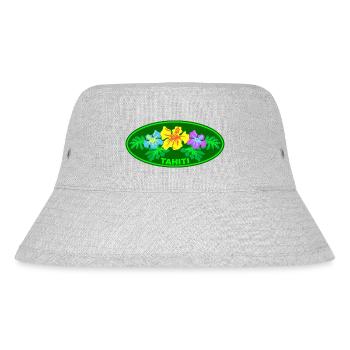 tahiti Hibiskus - Stanley/Stella recycelter Bucket Hat - Grau meliert - Vorne