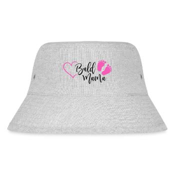 Bald Mama Baby Schwangerschaft Geburt Herz Mädchen - Stanley/Stella recycelter Bucket Hat - Grau meliert - Vorne