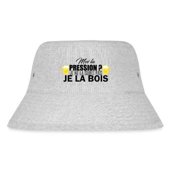 moi la pression - Stanley/Stella recycelter Bucket Hat - Grau meliert - Vorne