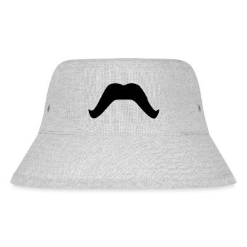 moustache. Beard. Moustache - Stanley/Stella Recycled Bucket Hat - heather grey - Front