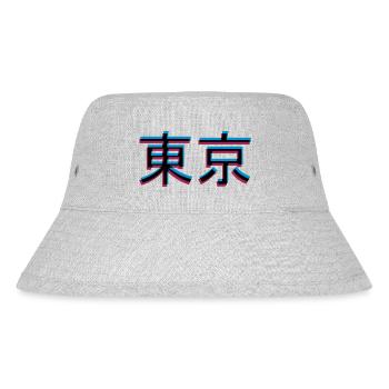 3D Effekt Tokyo - Stanley/Stella recycelter Bucket Hat - Grau meliert - Vorne