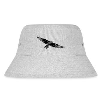 Greifvogel auf breiten Schwingen - Stanley/Stella recycelter Bucket Hat - Grau meliert - Vorne