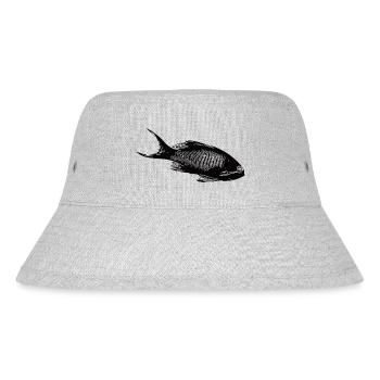 Poissons de récif corallien vintage dans le récif corallien - Bob recyclé Stanley/Stella - gris chiné - Devant