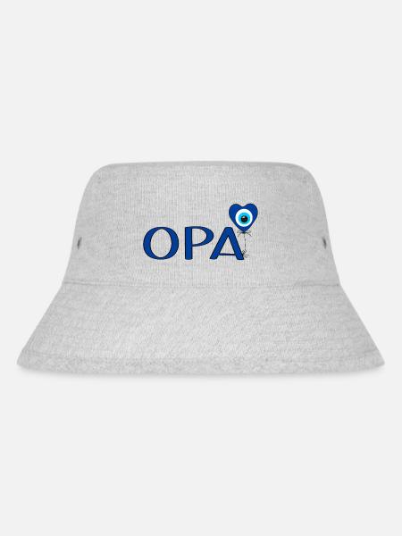 Opa mit Nazar Luftballon - Stanley/Stella recycelter Bucket Hat - Grau meliert