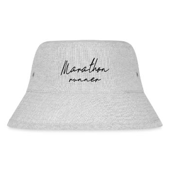 Marathon Triathlon Running joggen Biking Radfahren - Stanley/Stella recycelter Bucket Hat - Grau meliert - Vorne