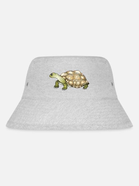 Schildkröte - Stanley/Stella recycelter Bucket Hat - Grau meliert