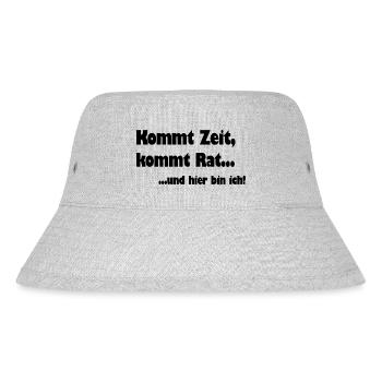 Kommt Zeit Kommt Rat Hier Bin Ich - Stanley/Stella recycelter Bucket Hat - Grau meliert - Vorne