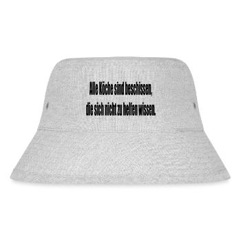 Alle Köche sind beschissen, die sich nicht zu helf - Stanley/Stella recycelter Bucket Hat - Grau meliert - Vorne