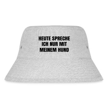 Hund Dog - Stanley/Stella recycelter Bucket Hat - Grau meliert - Vorne
