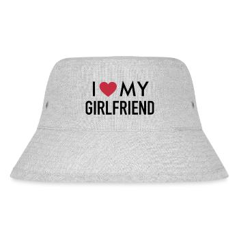 Ich liebe meine Freundin - Stanley/Stella recycelter Bucket Hat - Grau meliert - Vorne