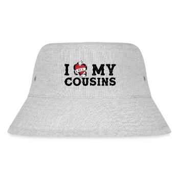 J’aime mes cousins, je coeur mes cousins vintage - Bob recyclé Stanley/Stella - gris chiné - Devant
