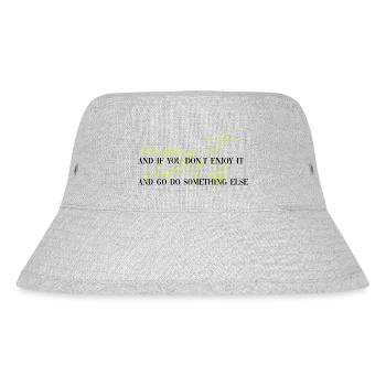 LN Enjoy It - Stanley/Stella recycelter Bucket Hat - Grau meliert - Vorne