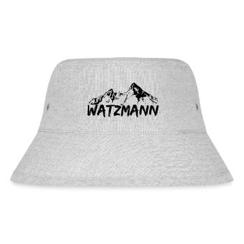 Berg Watzmann drawn with lettering - Stanley/Stella Recycled Bucket Hat - heather grey - Front