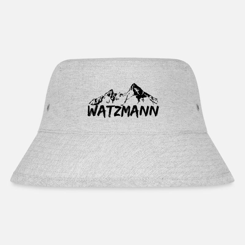 Berg Watzmann drawn with lettering - Stanley/Stella Recycled Bucket Hat - heather grey