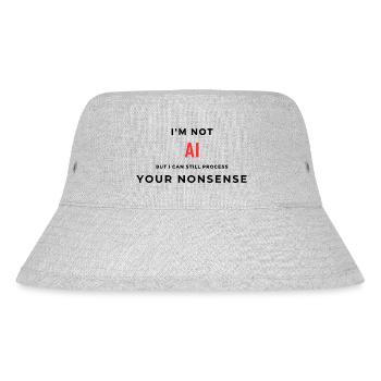 Unsinn bei der KI-Verarbeitung - Stanley/Stella recycelter Bucket Hat - Grau meliert - Vorne