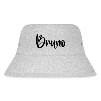 Vorname - Bruno - Stanley/Stella recycelter Bucket Hat - Grau meliert - Vorne