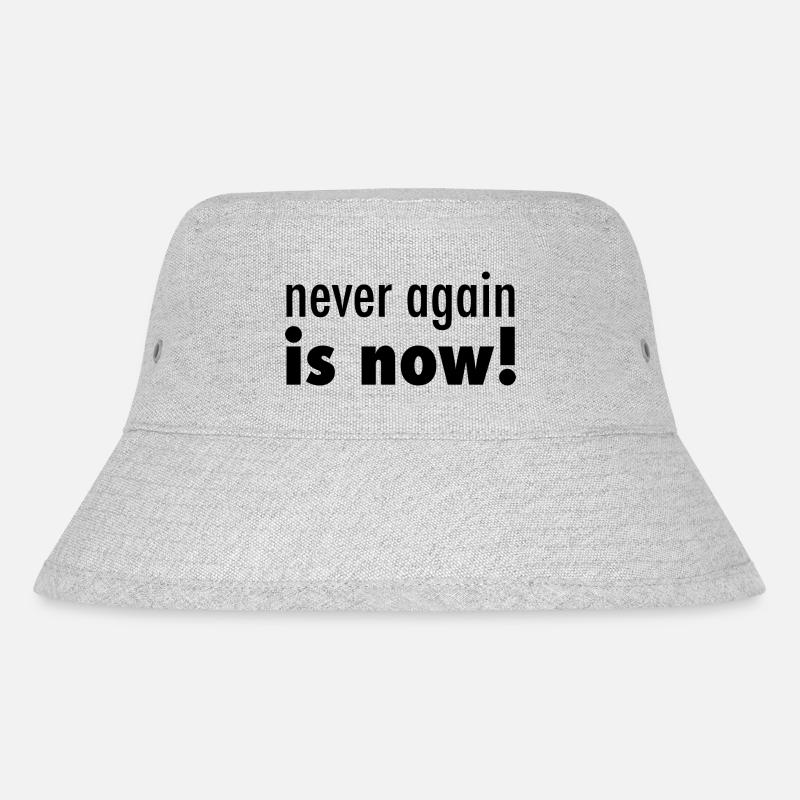 never again is now - Stanley/Stella Recycled Bucket Hat - heather grey