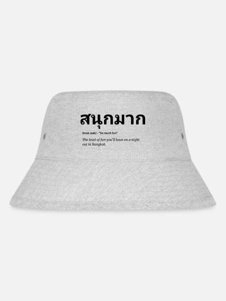 thai sprache - Stanley/Stella recycelter Bucket Hat - Grau meliert