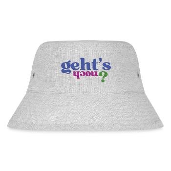 Lustige Sprüche "Gehts noch" - Stanley/Stella recycelter Bucket Hat - Grau meliert - Vorne