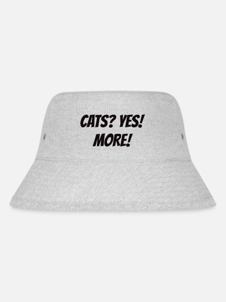 Lustiges T-Shirt Cats? Yes! More Für Katzenfreunde - Stanley/Stella recycelter Bucket Hat - Grau meliert