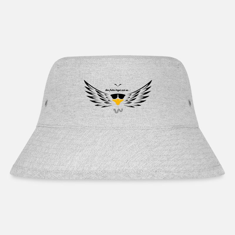 Der frühe Vogel - Stanley/Stella recycelter Bucket Hat - Grau meliert