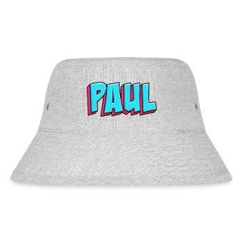 Namen Motiv: Paul - Stanley/Stella recycelter Bucket Hat - Grau meliert - Vorne