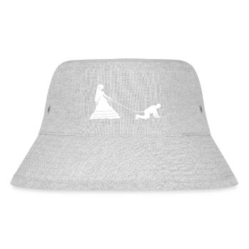 Hochzeit Brautpaar Leine - Stanley/Stella recycelter Bucket Hat - Grau meliert - Vorne